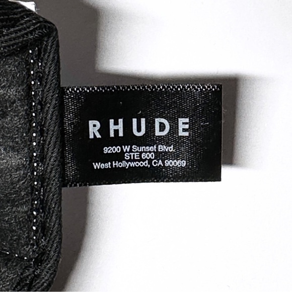 Rhude Blue & White Geometric Jacquard Cap / Hat w/ Embroidered “R” Monogram
